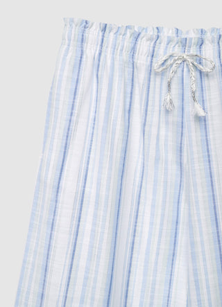 Pantaloni crop a righe
