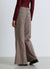 Pantaloni palazzo a quadri con paillettes