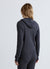 Cardigan con zip e cappuccio a trecce