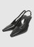 High-heeled slingback with pointed toe