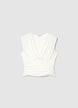Crossed top with draping - L