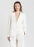 Single-breasted jacket with open back