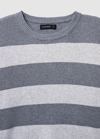 Ribbed striped jumper