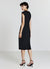 Robe fourreau décolleté en V et fente dans le dos