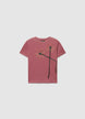 T-Shirt mit aufgesetzten Blumenapplikationen - XS