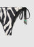 Slip bikini con laccetti e stampa zebra