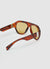 Tortoiseshell effect shield sunglasses