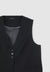 Gilet gessato con abbottonatura alta