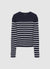 Rundhals-Strickpullover mit Streifen