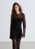 Langes Spitzenkleid mit Unterkleid