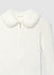 Cardigan a costine con zip e colletto soffice