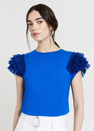 T-shirt tulle sleeves