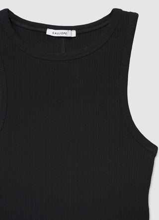 Ribbed crop tank top, rower style