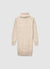 Robe en maille col roulé avec motif torsadé