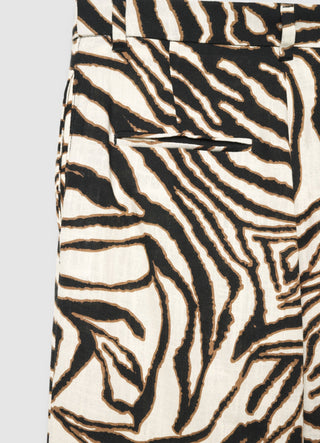 Palazzo trousers with zebra print