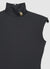 Sleeveless body with high collar and ring