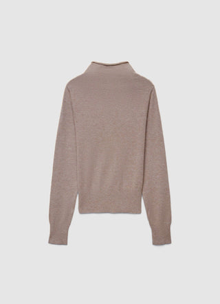 T-shirt with a high collar