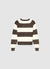 Striped chenille crew neck sweater