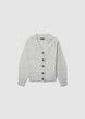 Einfarbiger Strickcardigan mit Knöpfen - XS/S