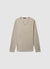 Solid colour waffle fabric crew neck T-shirt