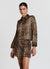 Camicia kimono simil satin fantasia animalier