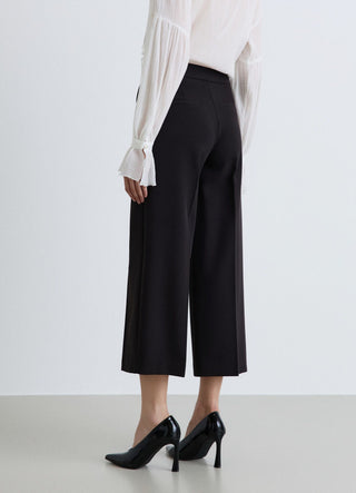 Wide-leg culotte trousers