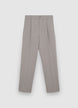 Pantaloni con pinces e vita elasticizzata - L
