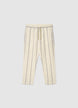 Pantaloni jogger a righe con coulisse - S