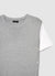T-shirt effetto layering con bottoni laterali