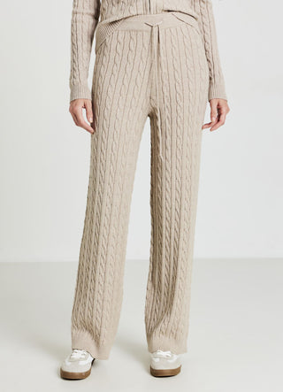 Braided palazzo trousers