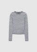 Round neck striped jumper - S