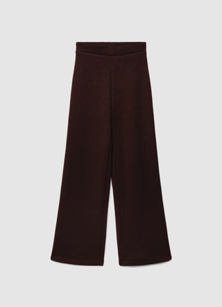 Soft solid-colour palazzo trousers