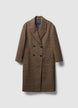 Double-breasted checked coat - XS