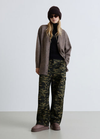 Oversize-Cardigan mit Knöpfen