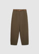 Balloon trousers with braided belt - S
