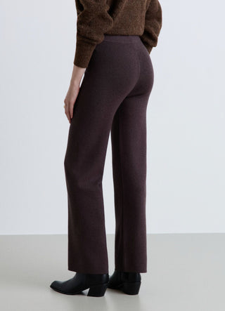 Straight-leg knit trousers