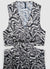 Langes Kleid mit Cut-out und Animal-Print
