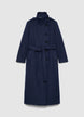 Manteau long avec col montant et ceinture - XS
