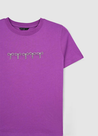 T-Shirt Strass-Schleifen