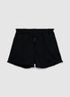 Linen blend shorts with fringed hem - XS