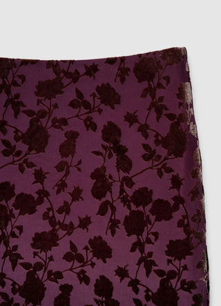Jupe midi à fleurs dévoré
