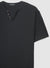 T-shirt serafino a tinta unita
