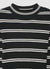 Striped T-shirt with a high neck