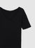 T-Shirt mit V-Ausschnitt und Rippstrick