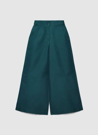 Pantaloni wide leg a tinta unita