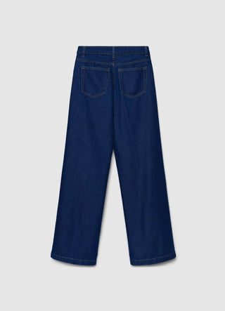 Jeans palazzo visokog struka s gumbima