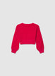 Ribbed crew neck sweater in chenille - 12-13