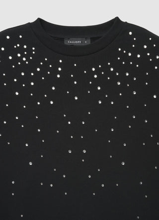 Felpa con strass all over