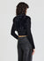Maglia crop finto pelo