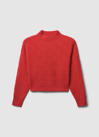 Strickpullover mit Zopfmuster